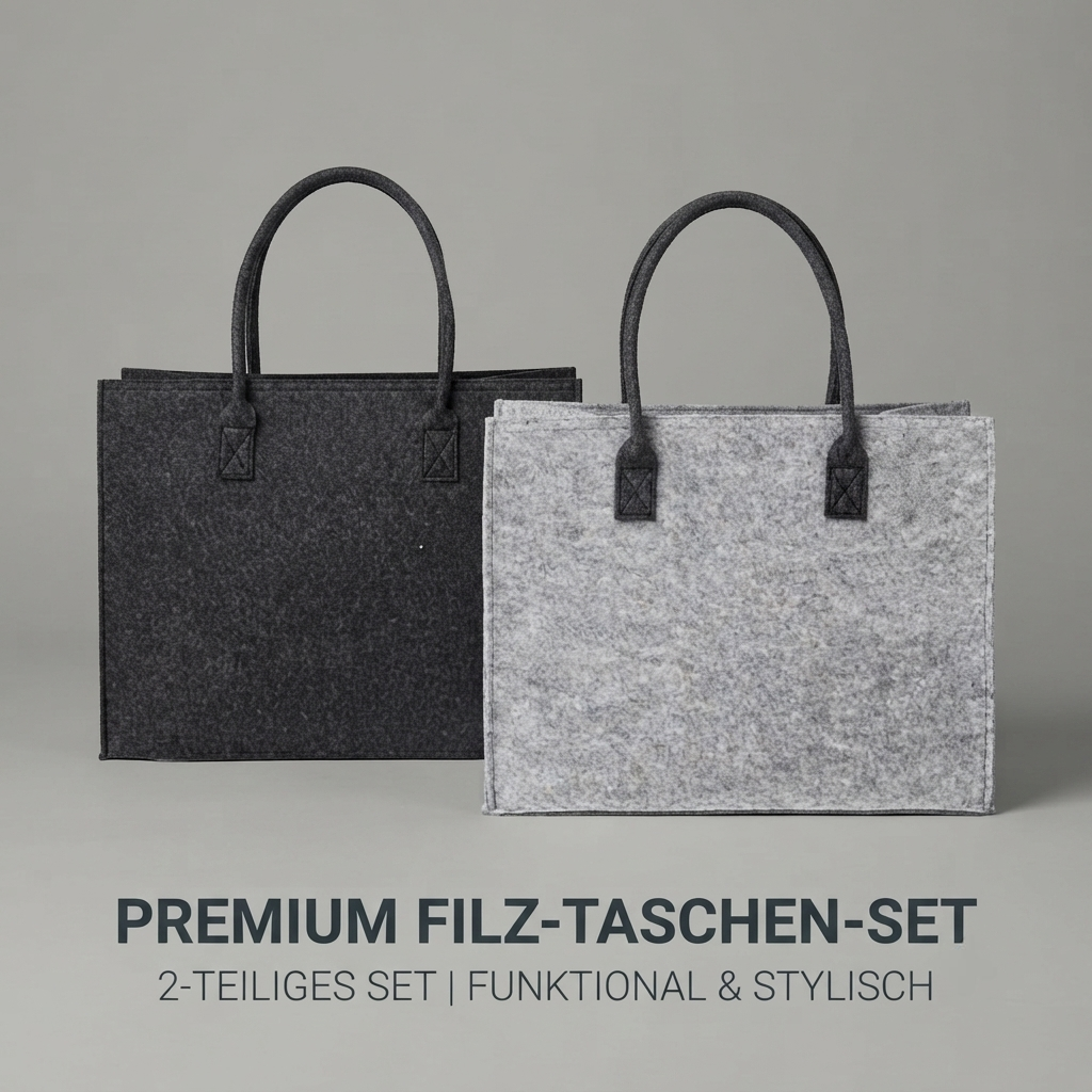 Premium Filztasche 4 mm – Formstabile Tragetasche für Einkauf, Freizeit & Alltag